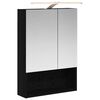 vidaXL Badezimmerspiegelschrank Schwarz Eichen-Optik 50 x 14,5 x 70 cm