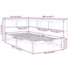 vidaXL Massivholzbett mit Regal ohne Matratze Wachsbraun 75x190 cm