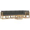 vidaXL Outdoor-Sofagarnitur 7 stk. Wei&szlig; und Anthrazit Polyester