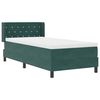 vidaXL Boxspringbett mit Matratze Dunkelgr&uuml;n 190 x 90 cm Samt