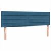 vidaXL Boxspringbett mit Matratze Dunkelblau 140x220 cm Samt