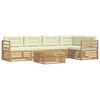 vidaXL Outdoor-Sofagarnitur 6 stk. Wei&szlig; und Creme Polyester