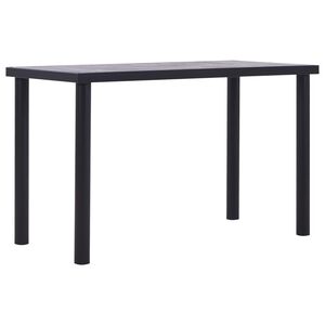 vidaXL Esstisch Schwarz und Betongrau 120 x 60 x 75 cm MDF