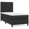 vidaXL Boxspringbett mit Matratze Schwarz 80x200 cm Kunstleder