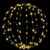 vidaXL Ball mit 160 LEDs Warmwei&szlig; 50,5 x 50,5 x 52 cm Metall