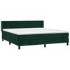 vidaXL Boxspringbett mit Matratze Dunkelgr&uuml;n 180x200 cm Samt
