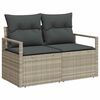 vidaXL Gartensofa-set mit Speicher 7 pcs Hellgrau Poly-Rattan