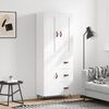 vidaXL Highboard Wei&szlig; 69,5x34x180 cm Holzwerkstoff