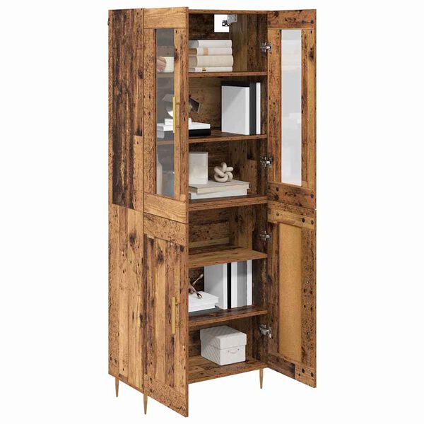 vidaXL Highboard 2 pcs Altholz Holzwerkstoff