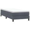 vidaXL Boxspringbett mit Matratze Dunkelgrau 100x220 cm Samt