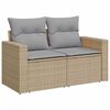 vidaXL Gartensofa-set mit Kissen 11 pcs Beige und Hellgrau Poly-Rattan