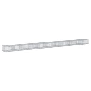 vidaXL Gabione mit Deckel 1100x100x50 cm Verzinktes Eisen