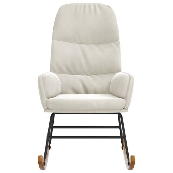 vidaXL Schaukelstuhl Samt Creme