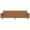 vidaXL Schlafsofa 2-Sitzer mit Hocker Taupe Mikrofasergewebe