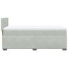 vidaXL Boxspringbett mit Matratze Hellgrau 80x200 cm Samt