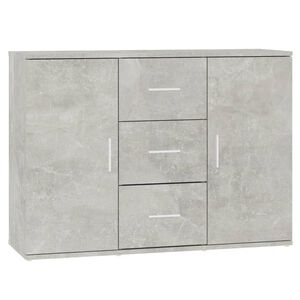vidaXL Sideboard Betongrau 91x29,5x65 cm Holzwerkstoff