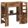 vidaXL Etagenbettgestell mit Schreibtisch Altholz 80 x 200 cm