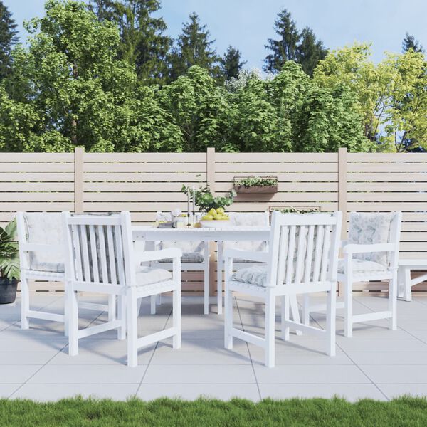 vidaXL Niedriglehner-Auflagen 6 Stk. Blattmuster Stoff