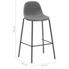 vidaXL 3-tlg. Bar-Set Stoff Taupe