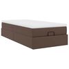 vidaXL Ottoman-Bett mit Matratze Braun 90x200 cm Kunstleder