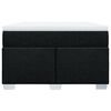 vidaXL Boxspringbett mit Matratze Schwarz 120x200 cm Stoff