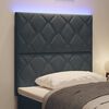 vidaXL LED Kopfteil mit Kopfteil Dunkelgrau 100 cm Kunstleder