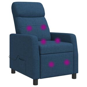 vidaXL Massage Relaxsessel Blau Stoff