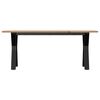 vidaXL Couchtisch Y-Gestell 110x40x45 cm Massivholz Kiefer & Stahl