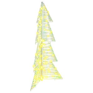 vidaXL Weihnachtsbaum mit 100 LEDs Warmes Wei&szlig; 120 cm PET