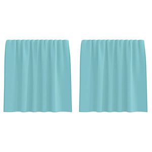 vidaXL Voile Vorh&auml;nge mit Stangentaschen 2 Stk. T&uuml;rkis