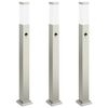 vidaXL Pollerleuchten mit Sensor 3 Stk. 80 cm Edelstahl IP44
