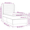vidaXL Boxspringbett mit Matratze Hellgrau 90x200 cm Stoff