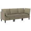 vidaXL Wohnzimmergarnitur 3 pcs Khaki Stoff