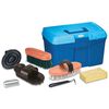 Kerbl Putzbox f&uuml;r Pferde mit 7 Pflegeutensilien Blau 321775