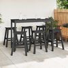 vidaXL Garten Bar Set 6 pcs Schwarz HDPE
