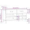 vidaXL Schuhbank Räuchereiche 102x35x55 cm Holzwerkstoff