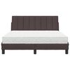 vidaXL Bett mit Matratze "Hanko" Dunkelbraun 140x190 cm Stoff