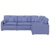 vidaXL Modulares Sofa mit Kissen Stoff Jeansblau