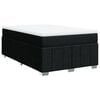 vidaXL Boxspringbett mit Matratze Schwarz 120x190 cm Stoff
