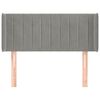 vidaXL Kopfteil mit Ohren Hellgrau 83x16x78/88 cm Samt