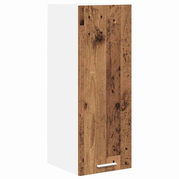 vidaXL H&auml;ngeschrank Altes Holz und Wei&szlig; 30 x 31 x 80 cm Holzwerkstoff