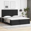 vidaXL Ottoman-Bett mit Matratze Schwarz 160x200 cm Kunstleder