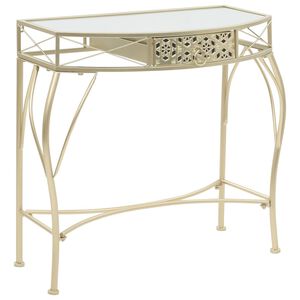 vidaXL Beistelltisch Franz&ouml;sischer Stil Metall 82x39x76 cm Golden