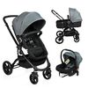Little World 3-in-1 Kinderwagen City Walker Grau und Schwarz