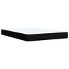 vidaXL Boxspringbett mit Matratze Schwarz 140x200 cm Stoff