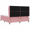 vidaXL Boxspringbett mit Matratze Rosa 200 x 180 cm Polyester
