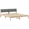 vidaXL Bettgestell Braun und Dunkelgrau 180 x 200 cm Massivholz Kiefer