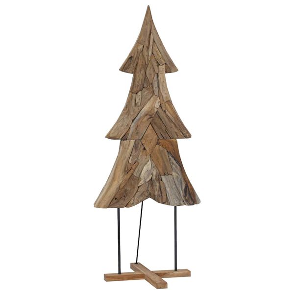 vidaXL Weihnachtsbaum mit Ständer Braun 180 cm Massivholz Teak