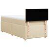 vidaXL Boxspringbett mit Matratze Creme 90x200 cm Stoff
