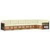 vidaXL Outdoor-Sofagarnitur mit Kissen 6 pcs Natur und Creme
